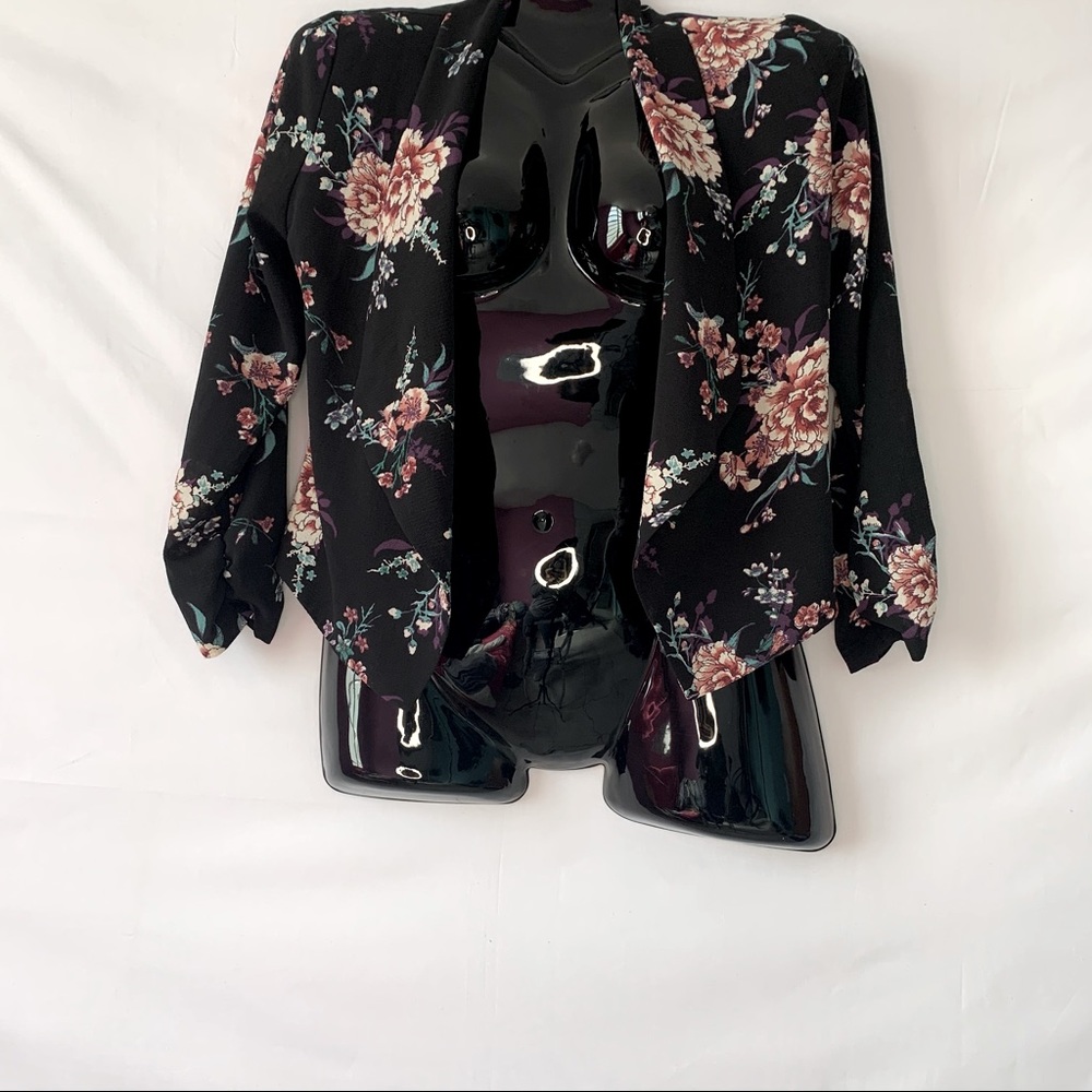 Papermoon Floral Black Blazer